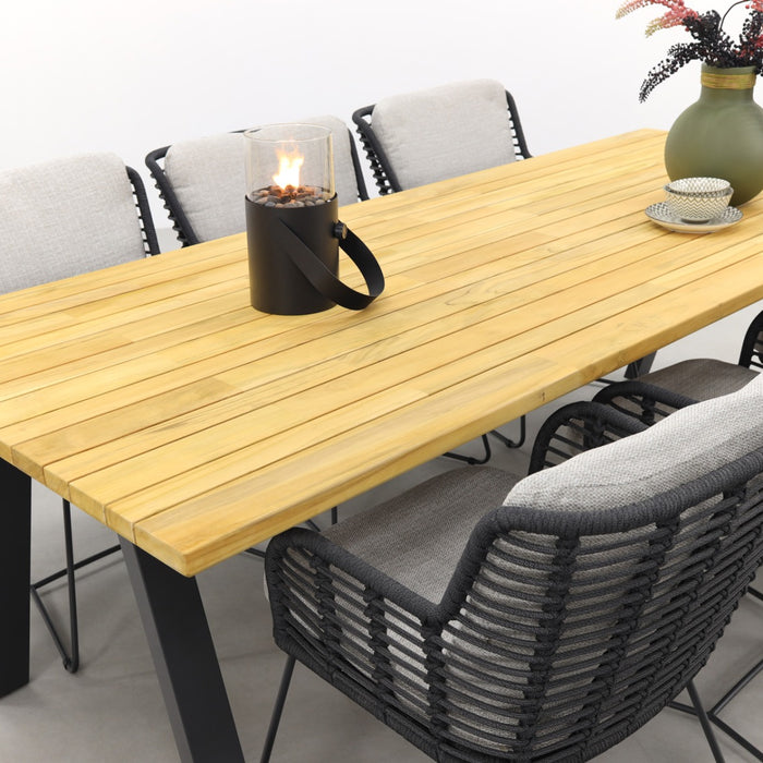 4 Seasons Fabrice Antraciet|Ambassador 240x100 cm. tuinset - 7 delig