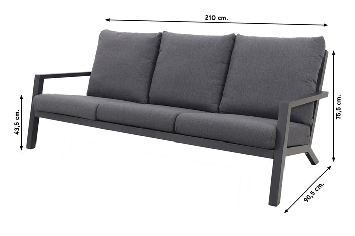 VDG Atlanta mindo stoel-bank loungeset - 4-delig