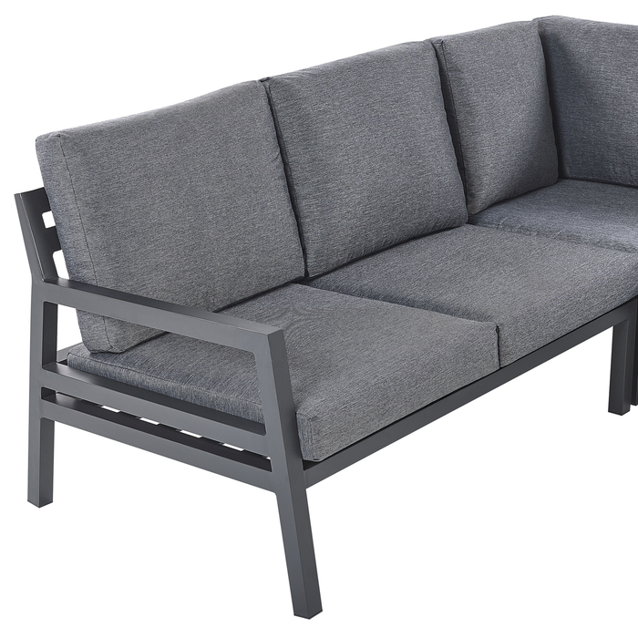 Beliani - VIZZINI - Loungeset voor 5 - Grijs - Aluminium