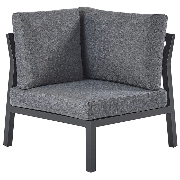 Beliani - VIZZINI - Loungeset voor 5 - Grijs - Aluminium