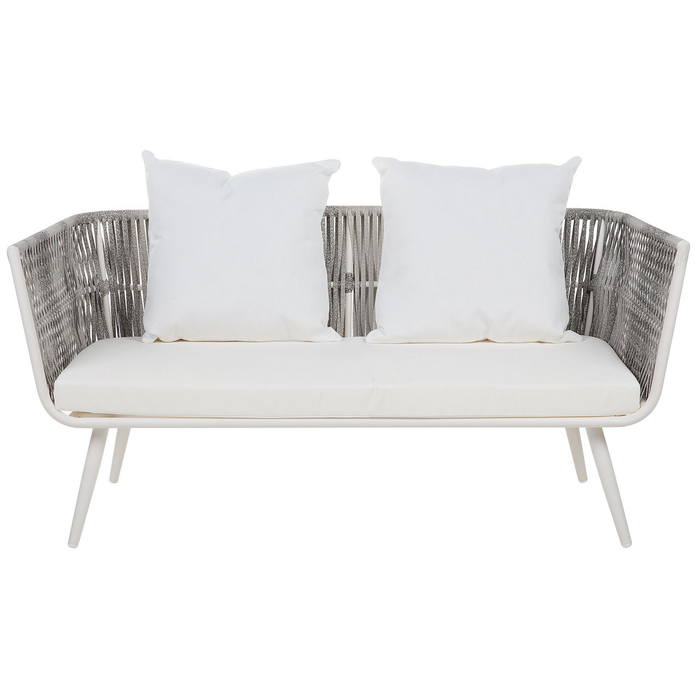 Beliani - RAGUSA - Loungeset voor 4 - Wit - PE rotan