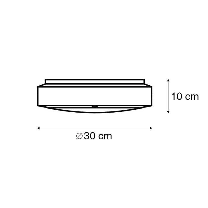 QAZQA Smart wand- en plafondlamp donkergrijs incl. Wifi A60 - Glow