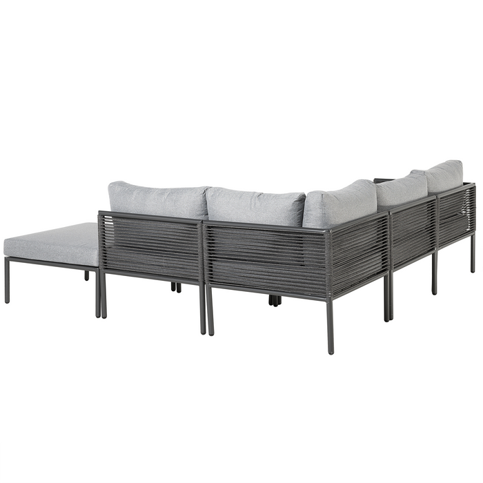 Beliani - FORANO - Loungeset voor 6 - Grijs - Aluminium
