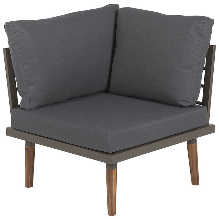 Beliani - CORATO - Loungeset voor 5 - Grijs - Acaciahout