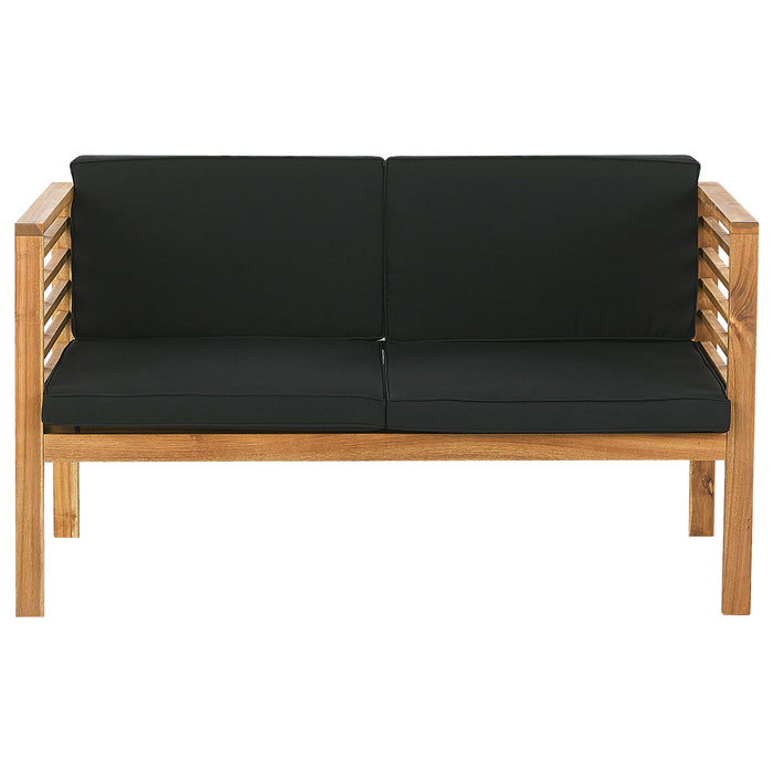 Beliani - PACIFIC - Loungeset voor 4 - Lichte houtkleur - Acaciahout