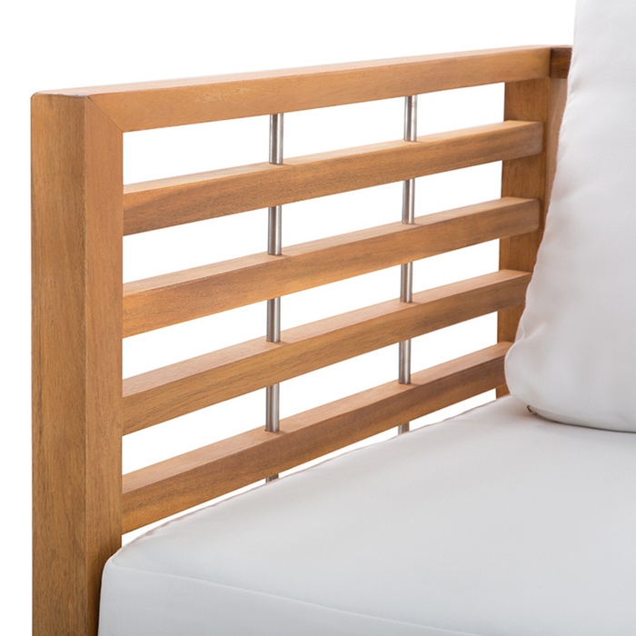 Beliani - BERMUDA - Loungeset voor 4 - Lichte houtkleur - Acaciahout