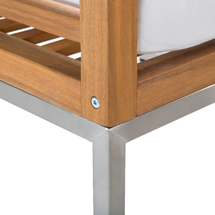 Beliani - BERMUDA - Loungeset voor 4 - Lichte houtkleur - Acaciahout