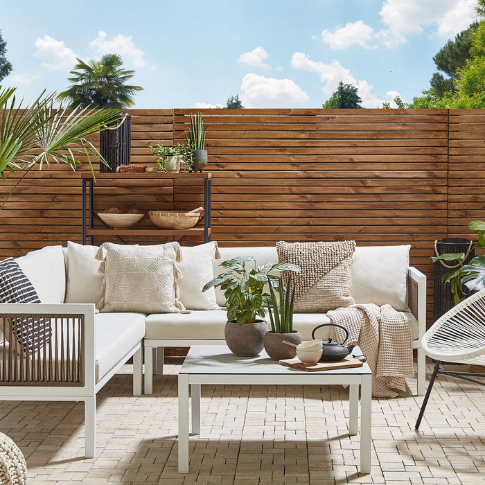 Beliani - BORELLO - Loungeset voor 4 - Wit - Aluminium