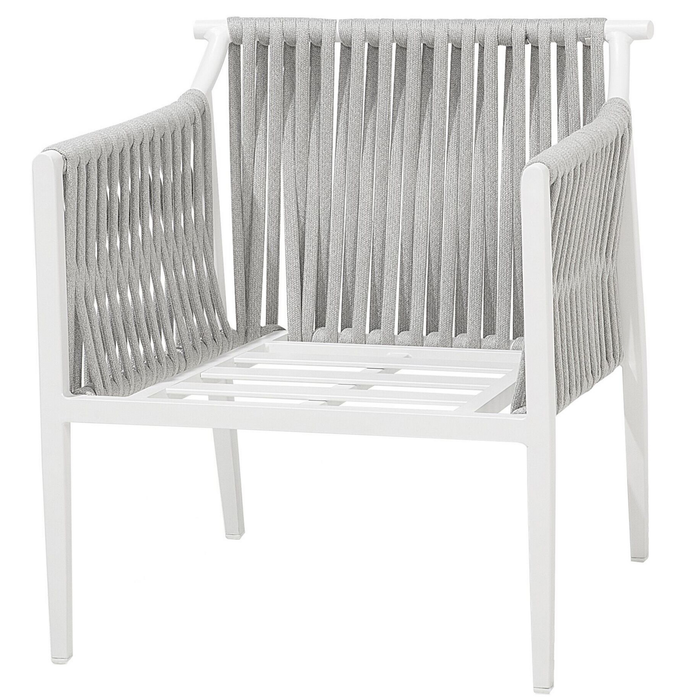 Beliani - LATINA - Loungeset voor 4 - Wit - Aluminium