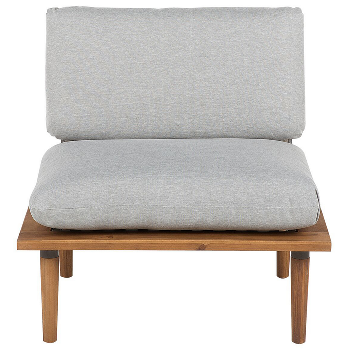 Beliani - FRASCATI - Loungeset voor 2 - Grijs - Acaciahout