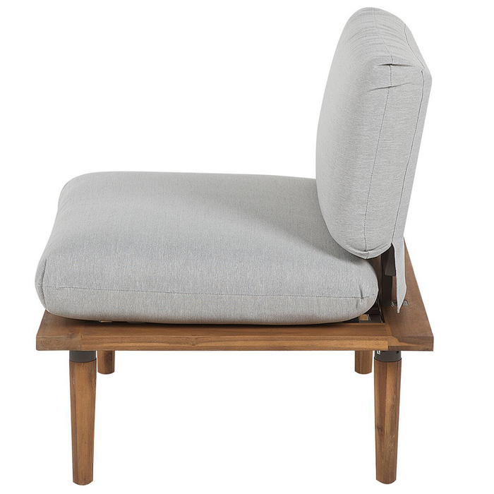 Beliani - FRASCATI - Loungeset voor 2 - Grijs - Acaciahout