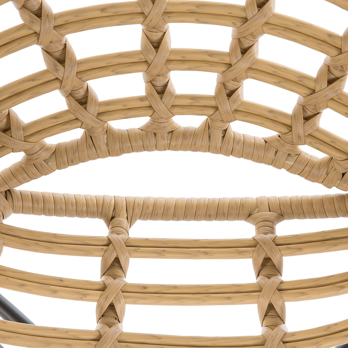 Beliani - ACERRA - Tuinstoel set van 2 - Natuurlijk - PE rotan