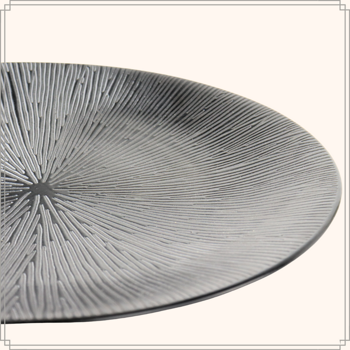 OTIX Dessert Ontbijt Bordenset 6 Persoons Zwart 21cm Keramiek POPPY