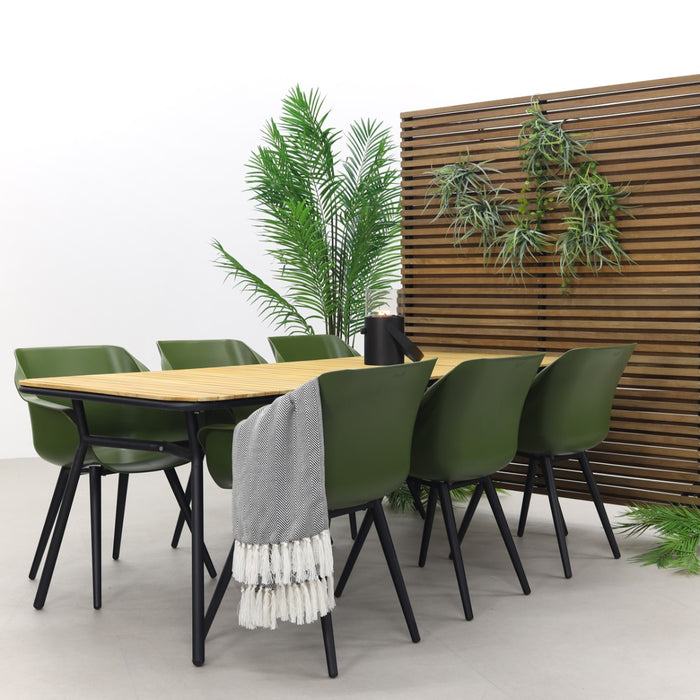 Hartman Sophie Studio Moss Green|Bella 220x95 cm. - 7-delige tuinset