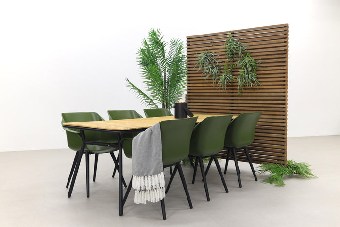 Hartman Sophie Studio Moss Green|Bella 220x95 cm. - 7-delige tuinset