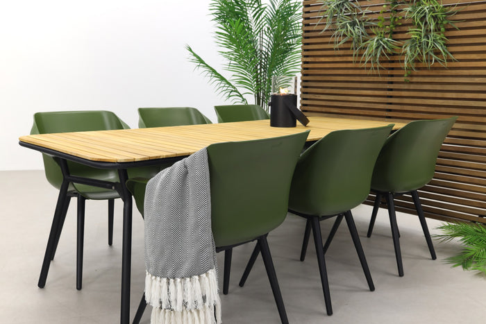 Hartman Sophie Studio Moss Green|Bella 220x95 cm. - 7-delige tuinset