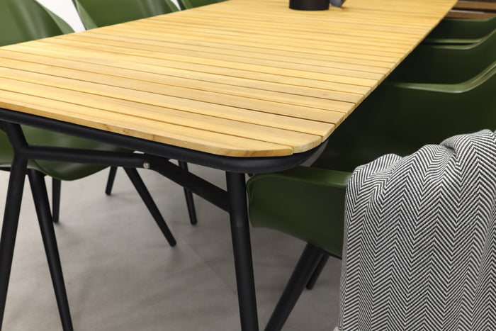 Hartman Sophie Studio Moss Green|Bella 220x95 cm. - 7-delige tuinset