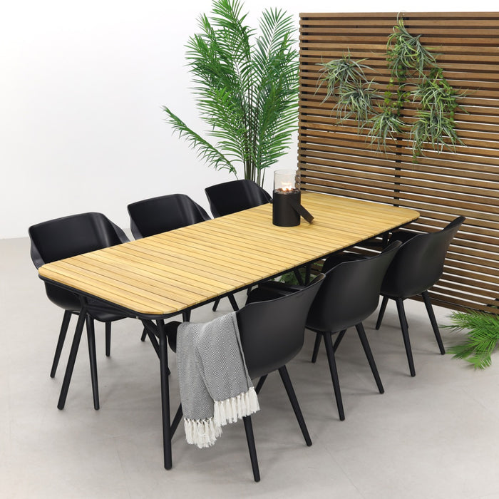 Hartman Sophie Studio Black|Bella 220x95 cm. - 7-delige tuinset