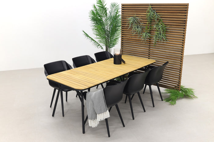 Hartman Sophie Studio Black|Bella 220x95 cm. - 7-delige tuinset