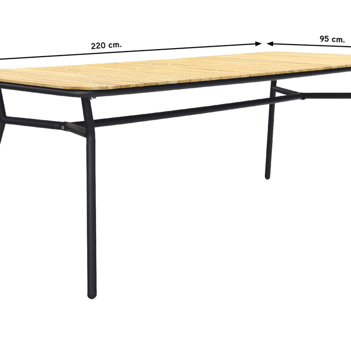 Hartman Sophie Studio Black|Bella 220x95 cm. - 7-delige tuinset