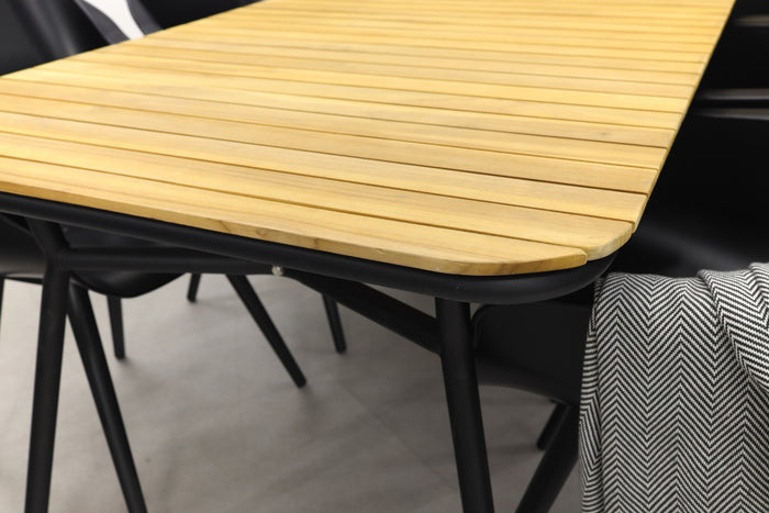 Hartman Sophie Studio Black|Bella 220x95 cm. - 7-delige tuinset