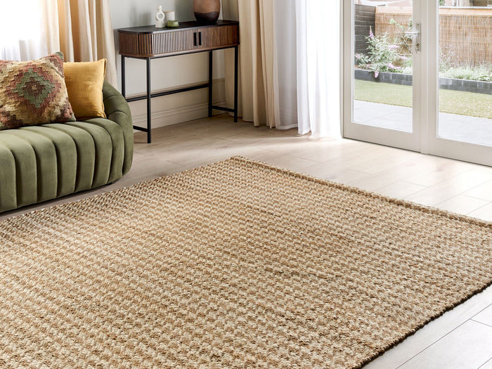 Beliani-ARAPTEPE-Laagpolig vloerkleed-Beige-200 x 300 cm-Jute