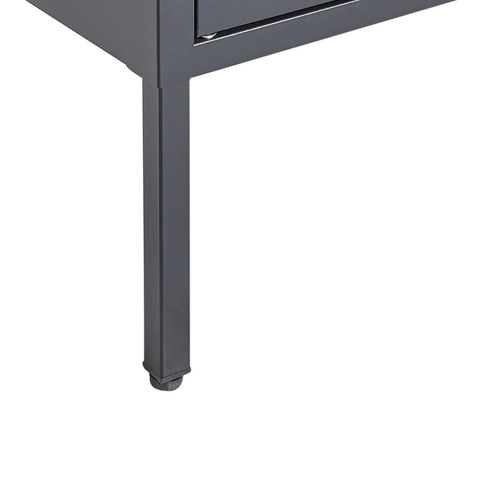 Beliani - OXTED - Vitrinekast - Zwart - Staal