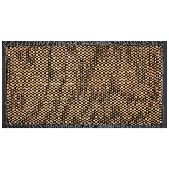 Beliani-GERCE-Laagpolig vloerkleed-Zwart|Beige-80 x 150 cm-Jute