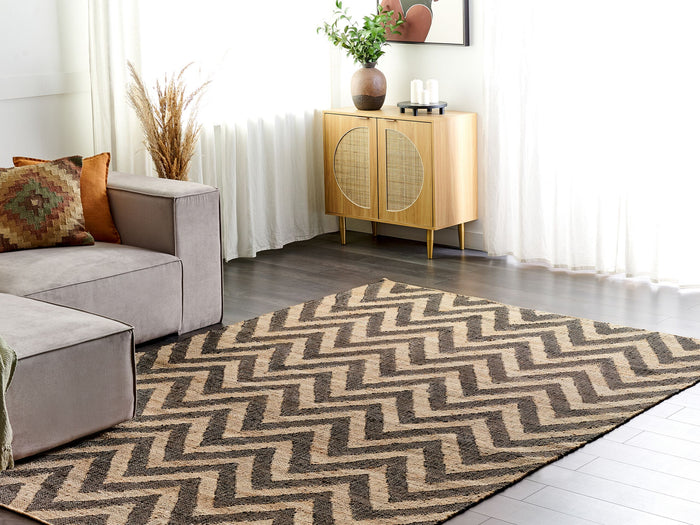 Beliani-DEDEPINARI-Laagpolig vloerkleed-Beige-200 x 300 cm-Jute