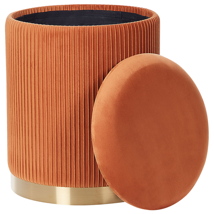 Beliani - MIRAMAR - Poef set van 2 - Oranje - Fluweel