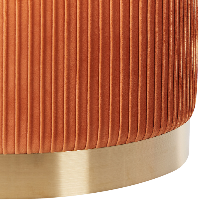 Beliani - MIRAMAR - Poef set van 2 - Oranje - Fluweel