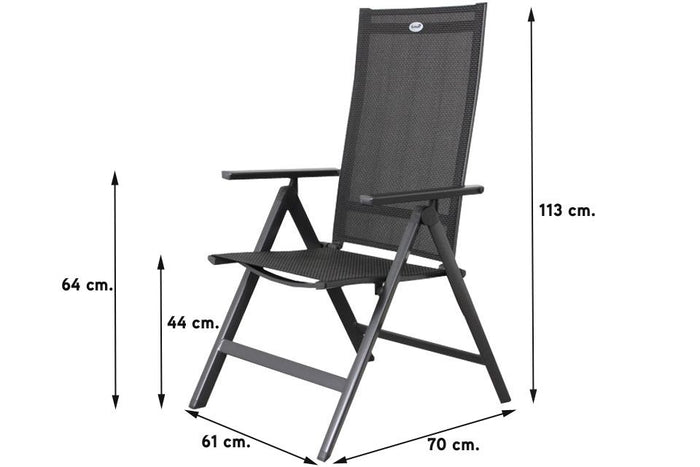 Hartman Napoli|Alma 160 cm. tuinset - 7-delig verstelbaar