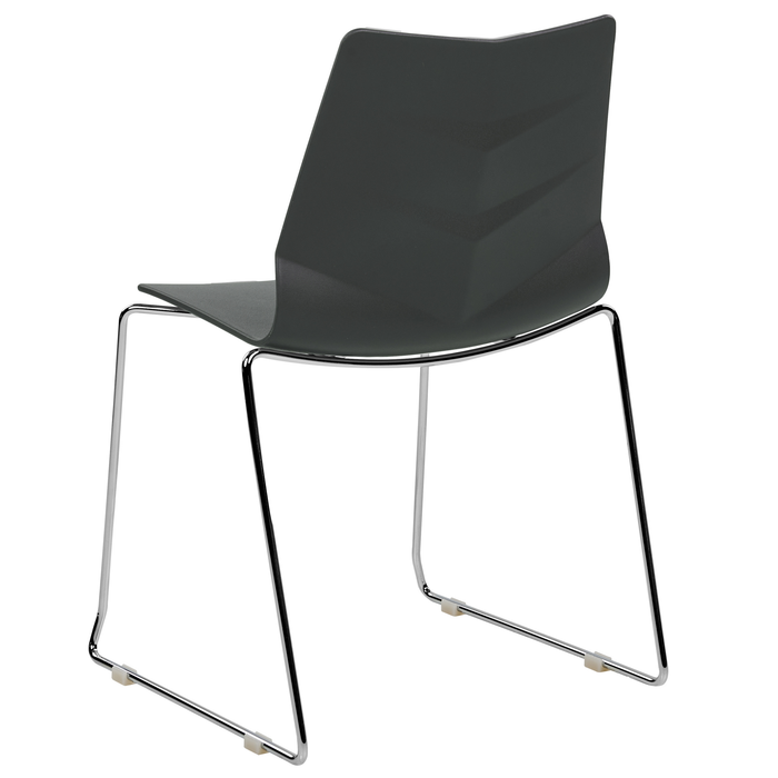 Beliani - HARTLEY - Eetkamerstoel set van 4 - Donkergrijs - Plastic