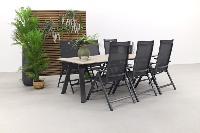 Hartman Napoli verstelbaar|Nevada 240x100 cm. tuinset