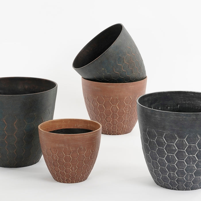 Mica Decorations Bravo Bloempot - H26 x Ø30,5 cm - Koper