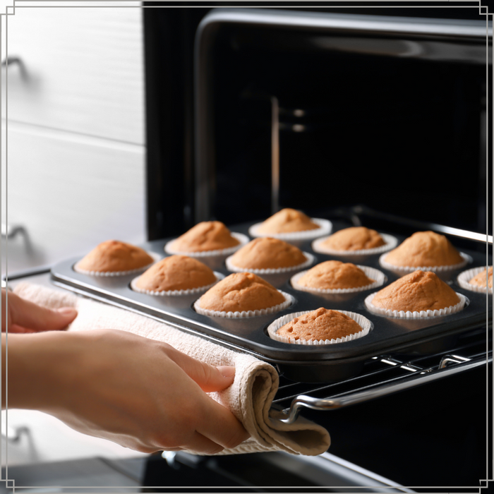 OTIX Muffinbakvormen met Spatel Mes Spuitstuk Zwart Metaal