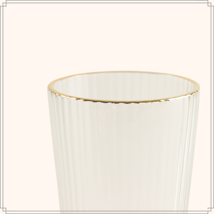 OTIX Waterglazen Longdrink Glazen Set van 6 Stapelbaar 400ml Met go...