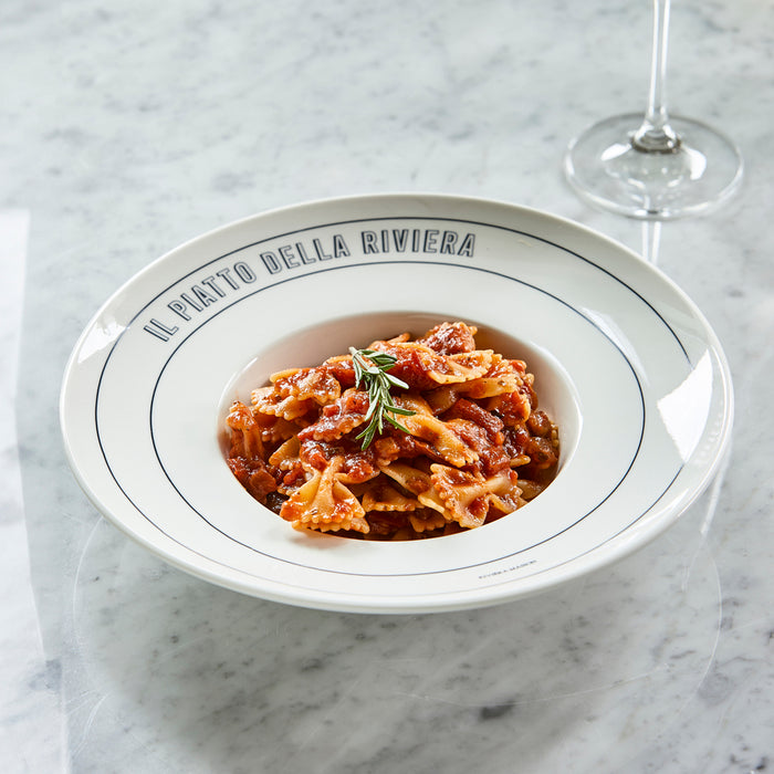 Riviera Maison pastabord Wit - Long Island - Porselein (ØxH) 26x4