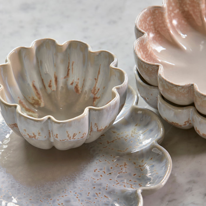 Riviera Maison Diepe ronde schaal Beige - Blossom - Aardewerk