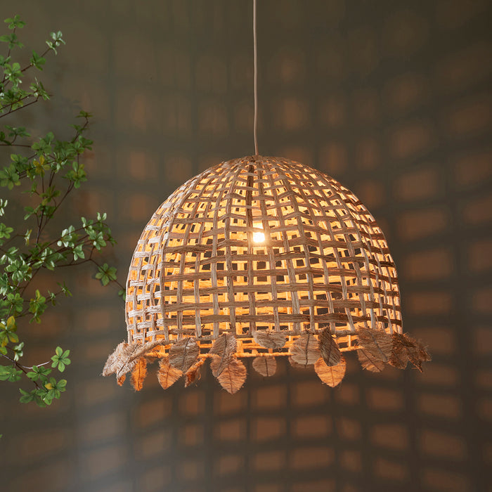 Riviera Maison Hanglamp Naturel - Marisol - Bananenblad (ØxH) 60x40