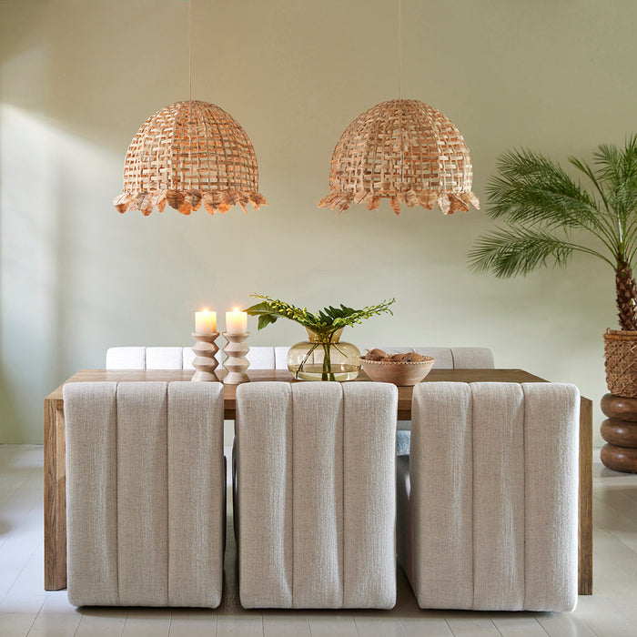 Riviera Maison Hanglamp Naturel - Marisol - Bananenblad (ØxH) 60x40