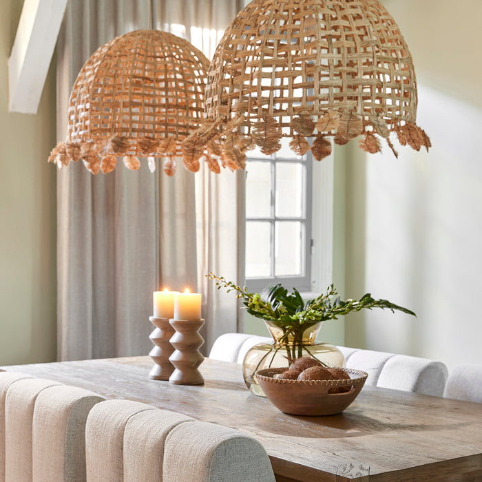 Riviera Maison Hanglamp Naturel - Marisol - Bananenblad (ØxH) 60x40