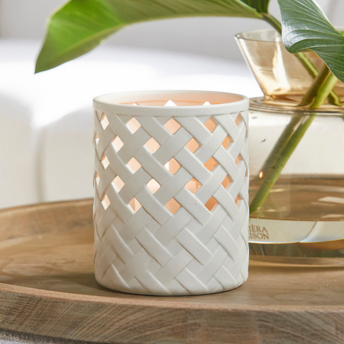 Rivièra Maison - Danae Woven Hurricane, O06 - Off White, K34 - Keramiek, 20.5 cm