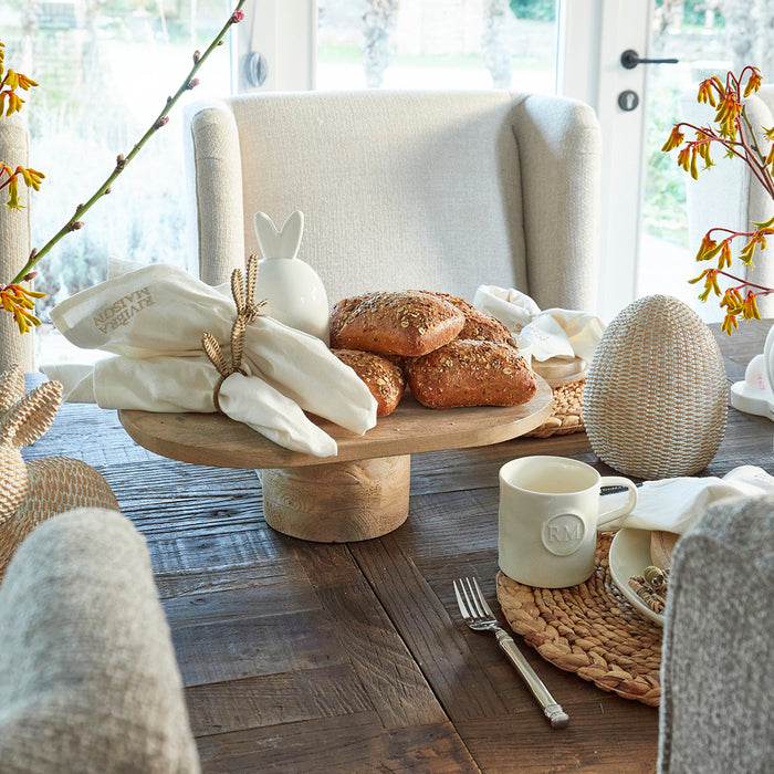 Riviera Maison Botervloot met deksel Wit - Happy Easter - Porselein