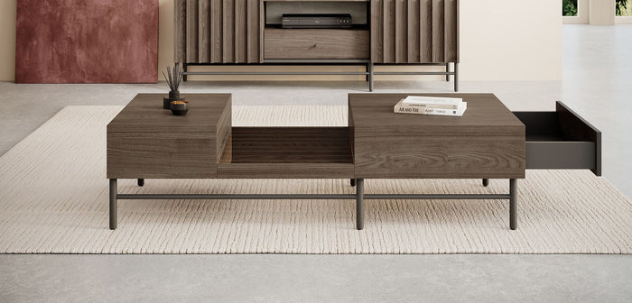 Meubella Salontafel Paz - Donker eiken - 134 cm