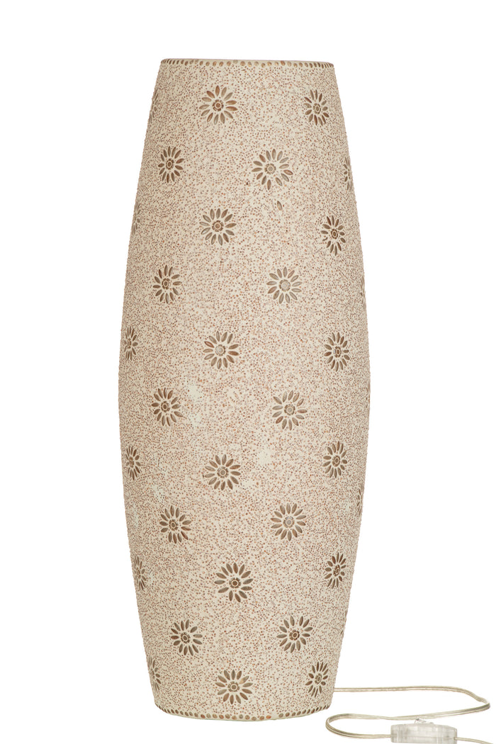 J-Line vaas Rond Hoog - hout|glas - donkerbruin - S - 26.00 cm hoog