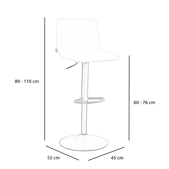 Bronx71 Scandinavische barkruk Eva draaibaar gerecyclede stof taupe