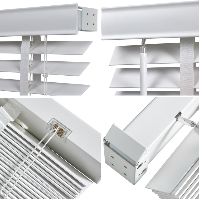 Jaloezie Hout Wit - Hout - 180x130x5cm (BxHxD)