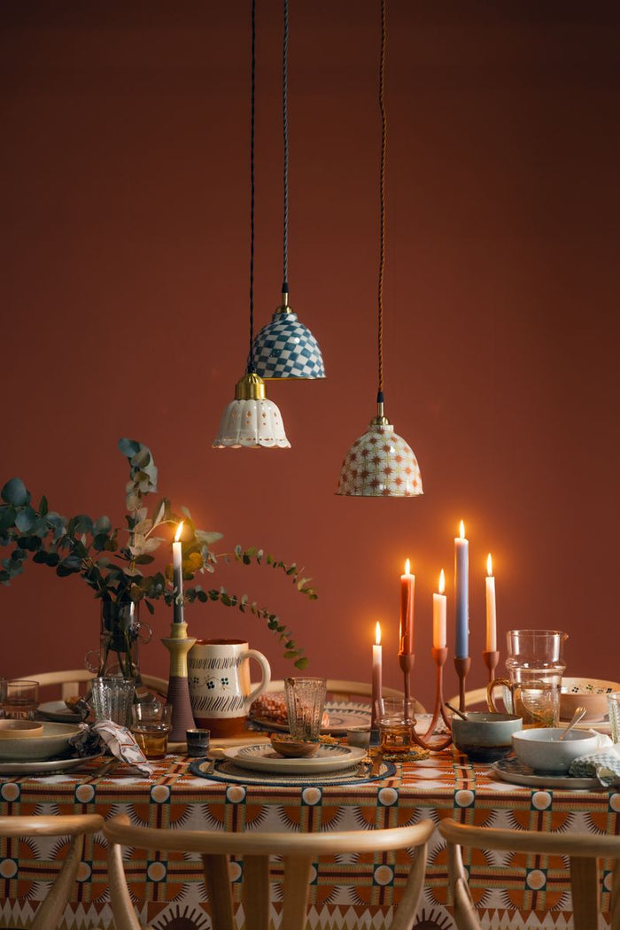 Sissy-Boy Witte keramische hanglamp met brass