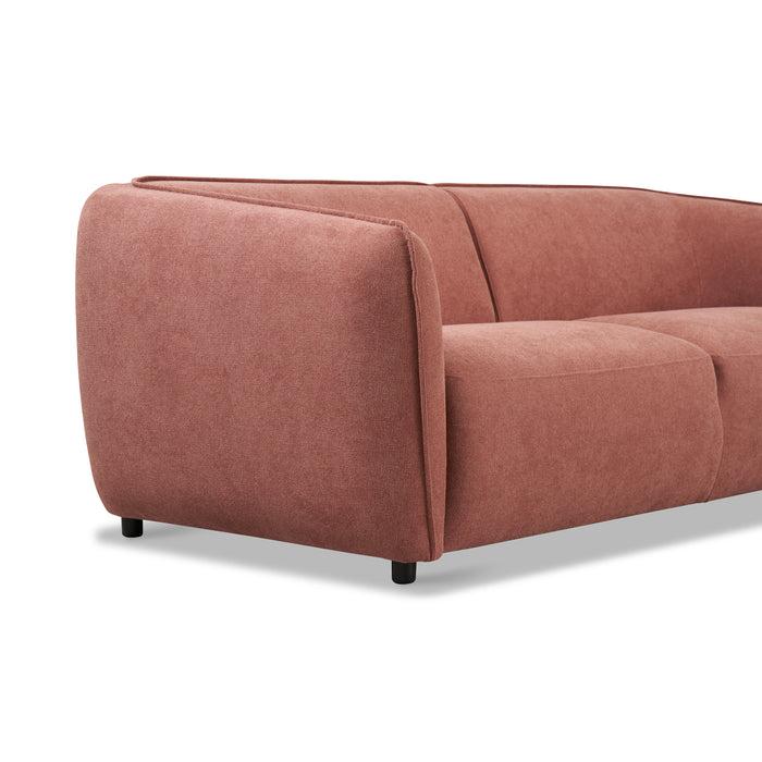 by fonQ Soft 3-zitsbank - Micro Chenille - Oud Roze